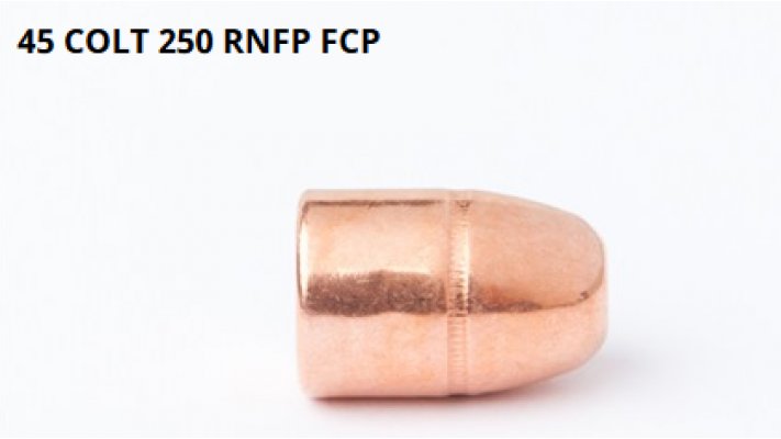 Campro | 500 Boulets | Calibre 45 COLT 250 gr FCP RNFP